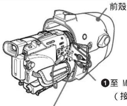 SONY MPKDVF6 - 把監視器導線連接到攝影機安裝極鞋 G 的插孔。 - 4