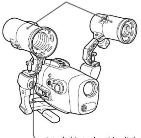 SONY MPKDVF6 - Using the underwater video light (optional) - 1