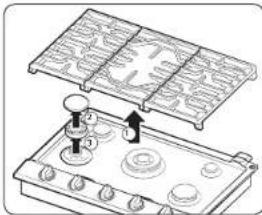 SAMSUNG NA36K7750TS - Burner grates and components - 1