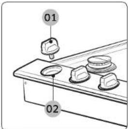 SAMSUNG NA36K7750TS - Control knobs - 1
