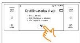 SAMSUNG NQ70M9770DM - Sugerencias de cocción del modo de recetas favoritas o cocción gourmet - 1