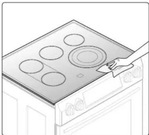 SAMSUNG NE58F9710WS - Cleaning the cooktop seal - 1
