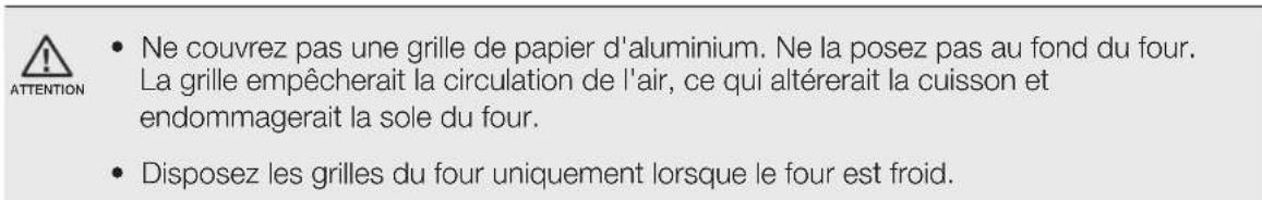 SAMSUNG NE58F9710WS - Avant d'utiliser les grilles - 1