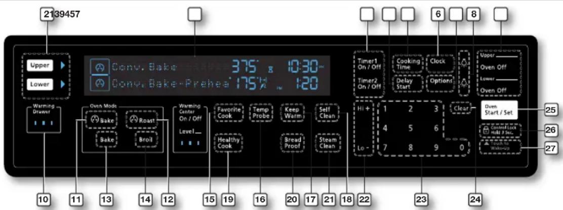 SAMSUNG NE58F9710WS - TABLEAU DE COMMANDE DU FOUR - 1