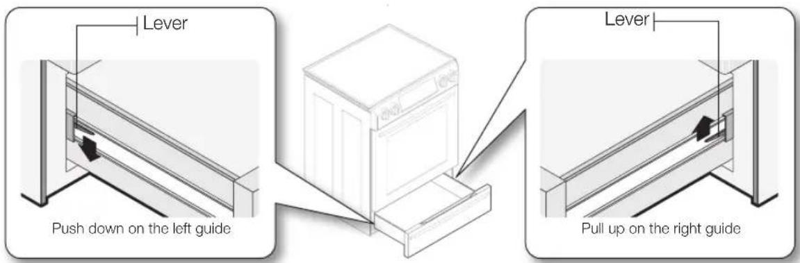 SAMSUNG NE58F9710WS - How to remove the warming drawer - 1