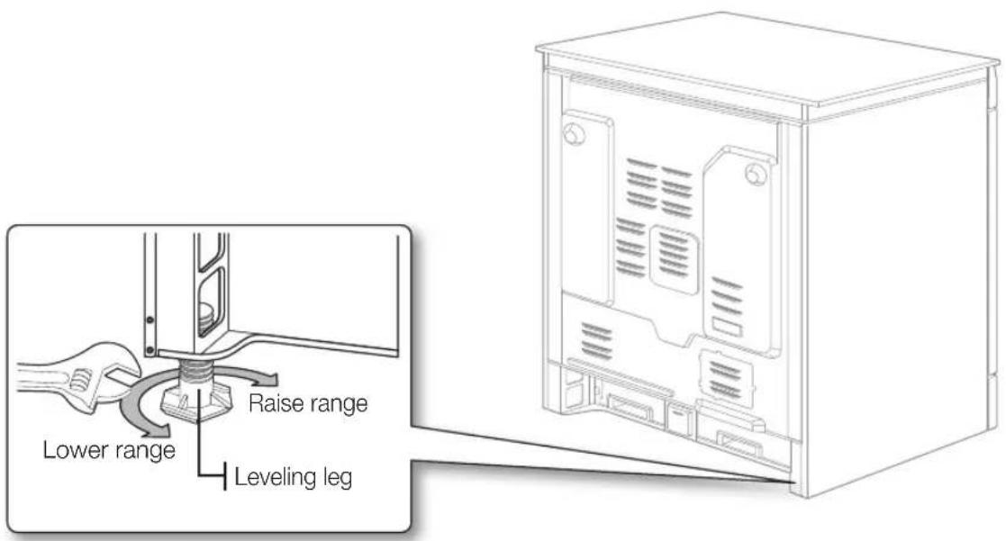 SAMSUNG NE58F9710WS - Level the range - 1