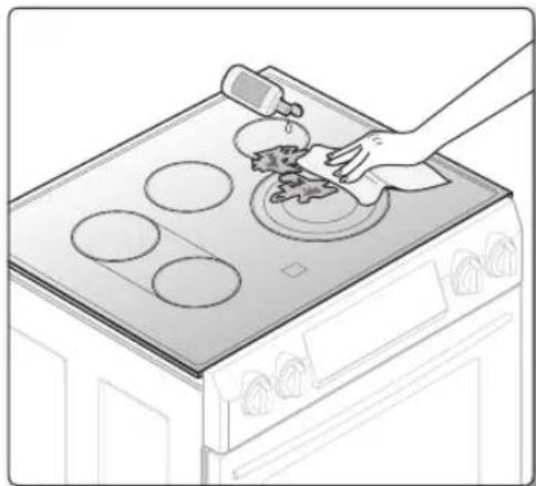 SAMSUNG NE58F9710WS - Removing burned-on residue - 1