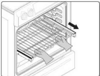 SAMSUNG NE58F9710WS - Removing the Gliding rack - 1
