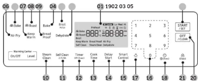 SAMSUNG NE63A6511SS - The oven control panel - 1