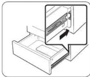SAMSUNG NE63A6511SS - Retrait et réinstallation du tiroir de rangement - 2