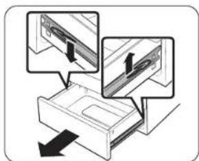 SAMSUNG NE63A6511SS - Removing and reinstalling the storage drawer - 1