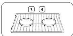 SAMSUNG NE63A6511SS - Colocación de parrillas y recipientes - 1