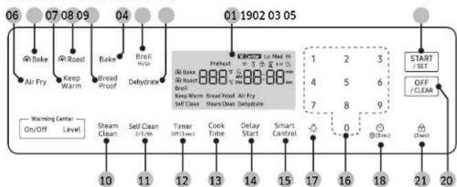 SAMSUNG NE63A6511SS - Panel de control del horno - 1