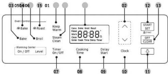 SAMSUNG NE59K3310SS - Panel de control del horno - 2