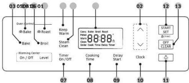 SAMSUNG NE59K3310SS - The oven control panel - 2