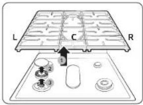 SAMSUNG NX60A6511SS - Burner grates and components - 1