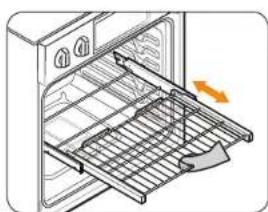 SAMSUNG NV51M9770SS - Using the gliding rack - 2