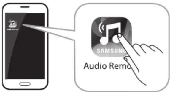 SAMSUNG HWKM36 - ▶Lancement de l'application Samsung Audio Remote - 1
