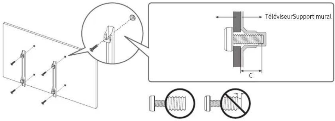 SAMSUNG UE55TU7075U - Fixation du téléviseur à un mur - 2
