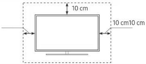 SAMSUNG UE55TU7075U - Fornecimento de ventilação adequada para o televisor - 1