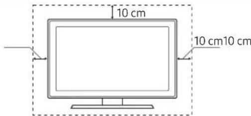 SAMSUNG UE55MU6125K - Fornecimento de ventilação adequada para o televisor - 1