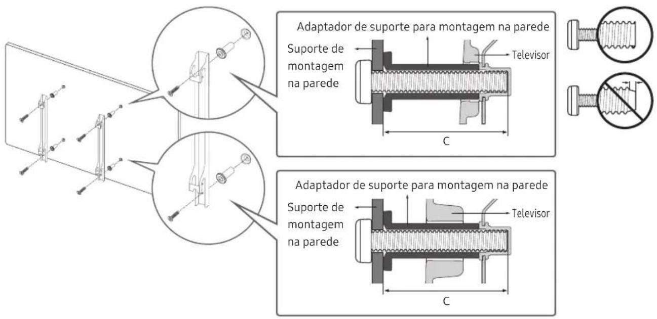 SAMSUNG UE55NU6035K - Montagem do televator numa parede - 2
