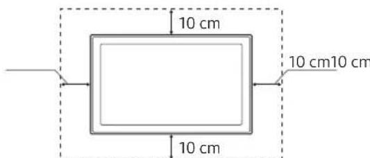SAMSUNG UE55NU6035K - Sikre egnet ventilasjon rundt TV-en - 2