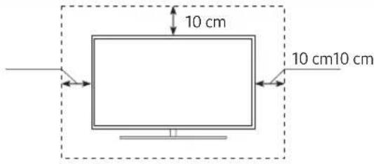 SAMSUNG UE50RU7455U - Fornecimento de ventilação adequada para o televisor - 1