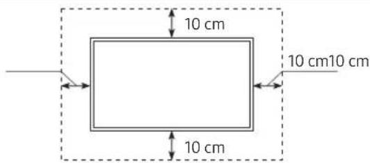 SAMSUNG UE50RU6025K - Sikre egnet ventilasjon rundt TV-en - 2