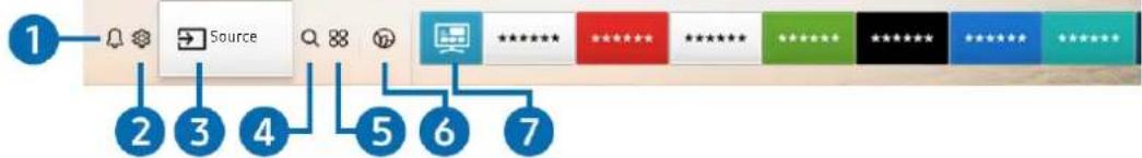 SAMSUNG UE55RU8005U - Affichage de la barre d'accès rapide - 2