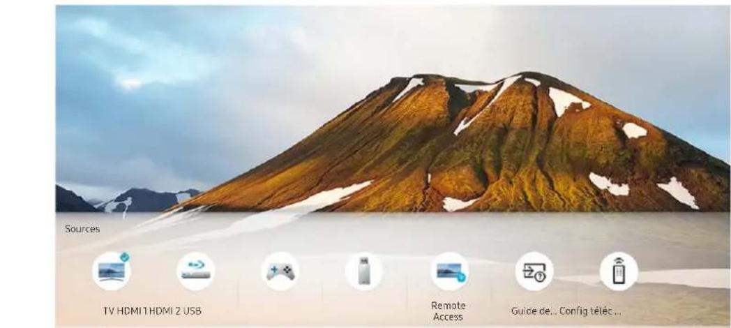SAMSUNG UE55RU8005U - Affichage de la barre d'accès rapide - 1