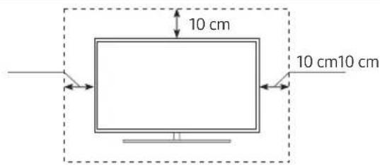 SAMSUNG UE55RU6025K - Sikre egnet ventilasjon rundt TV-en - 1