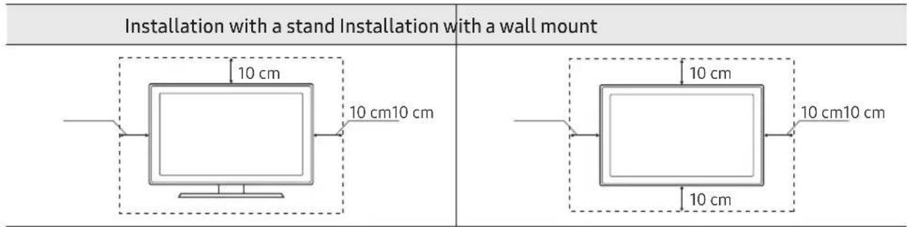 SAMSUNG UE55NU7455U - Providing proper ventilation for your TV - 1