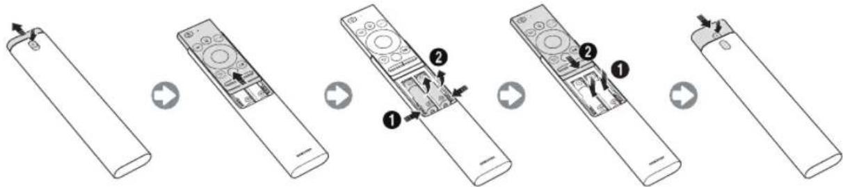SAMSUNG UE65NU8055T - Sätta i batterier i Samsung Smart Remote - 1