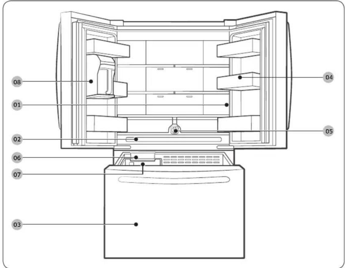 SAMSUNG RF28T5A01SR - Refrigerator at a glance - 2