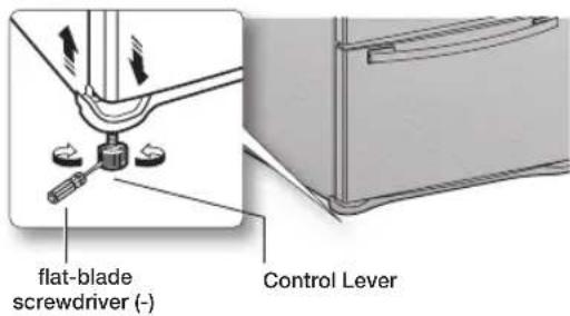 SAMSUNG RF28JBEDBSG - How to adjust the level - 1