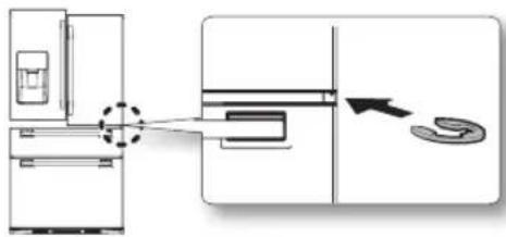 SAMSUNG RF28JBEDBSG - To adjust the height of a door - 1