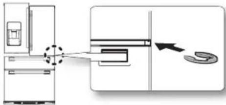 SAMSUNG RF28JBEDBSG - Ajuster la hauteur d'une porte - 1