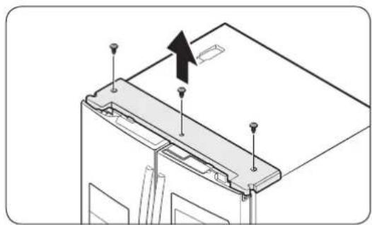 SAMSUNG RF28NHEDBSG - ÉTAPE 3 Retrait de la porte pour le passage de la porte d'entrée - 5