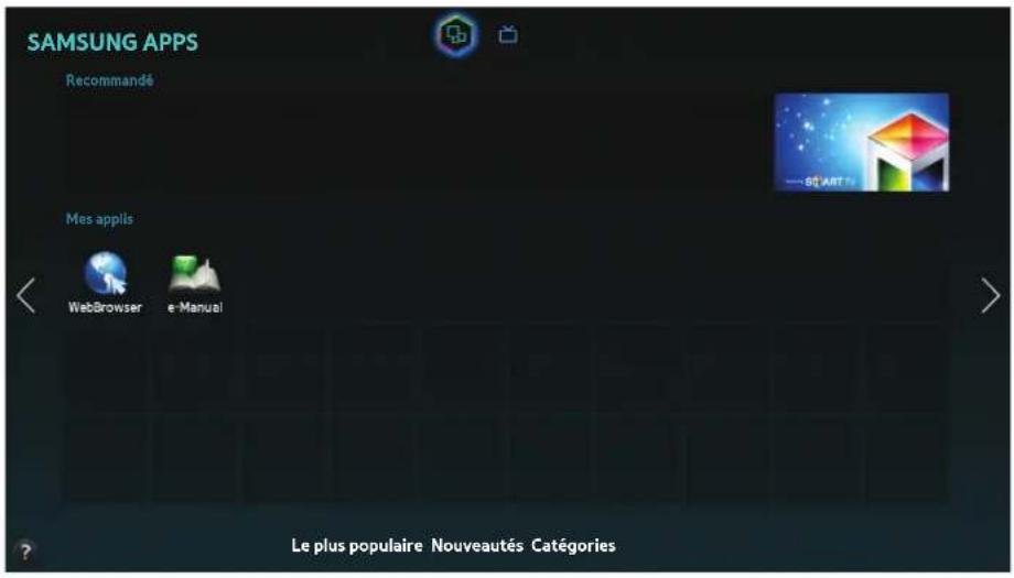 SAMSUNG UA48H4203AW - Utilisation du panneau SAMSUNG APPS - 1