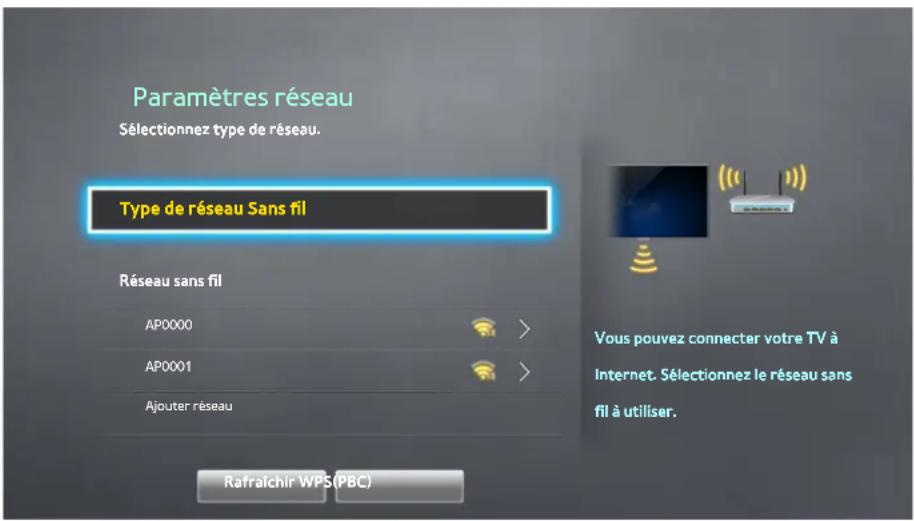 SAMSUNG UA48H4203AW - Réseau > Paramètres réseau - 1