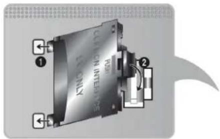 SAMSUNG UA48H4203AW - Pour connecter l'adaptateur de CARTE CI, procédez comme suit : - 1