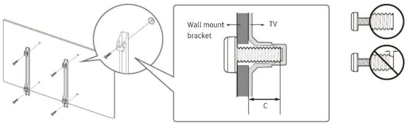 SAMSUNG UN32M4500BF - Mounting the TV on a wall - 2