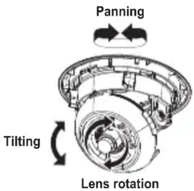 SAMSUNG SCCB5315BP - ■ Adjusting the camera direction - 1