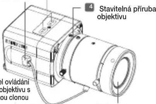 4 Stavitelná příruba objektivu el ovládání objektivu s ou clonou