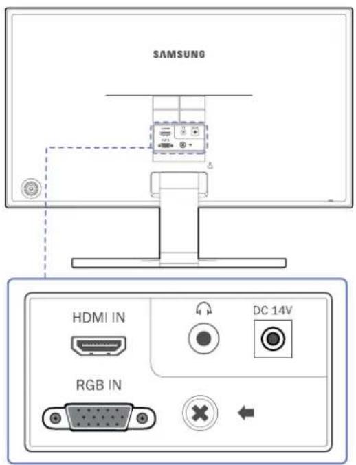 SAMSUNG S27E360F - 背面 - 3