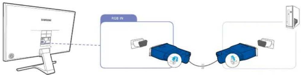 SAMSUNG S27E360F - 使用D-SUB缆线连接 （模拟类型） - 2