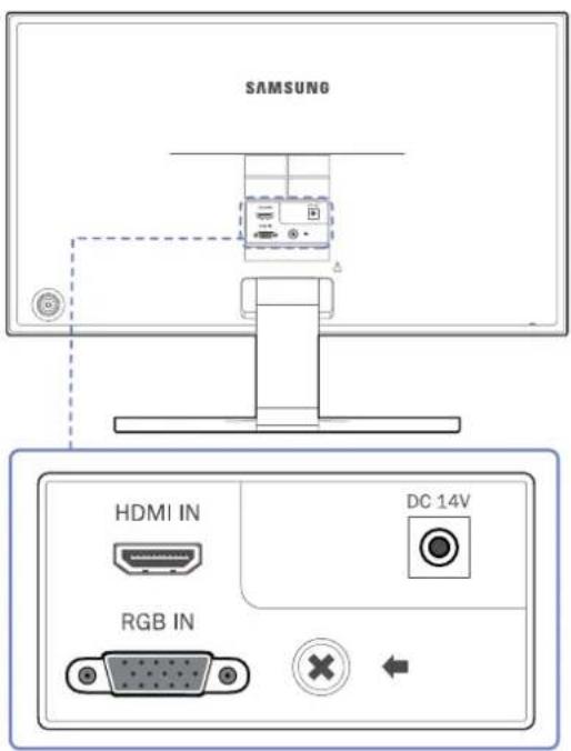 SAMSUNG S27E360F - 背面 - 2