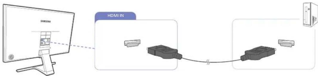 SAMSUNG S27E360F - 使用HDMI缆线连接 - 2