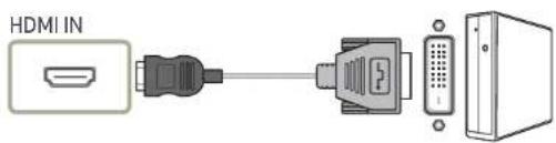 SAMSUNG S24D332H - Branchement et utilisation d'un PC - 7